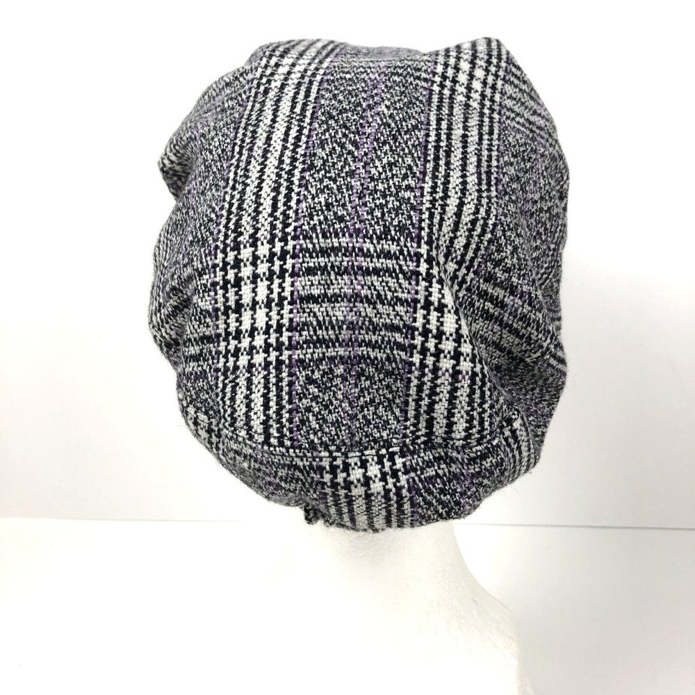 Women Plaid Newsboy Cap Poly And Wool Blend Fashion Hat for Ladies - Picture 4 of 7